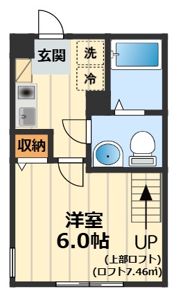 八王子市大塚のアパートの間取り