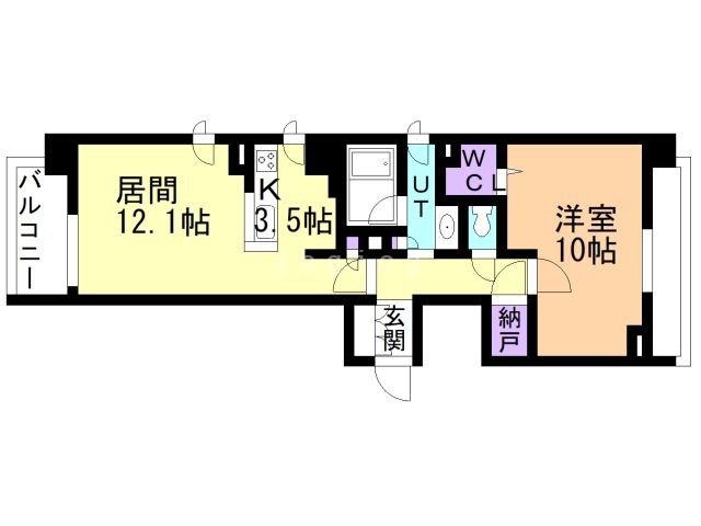 札幌市中央区南十七条西のマンションの間取り