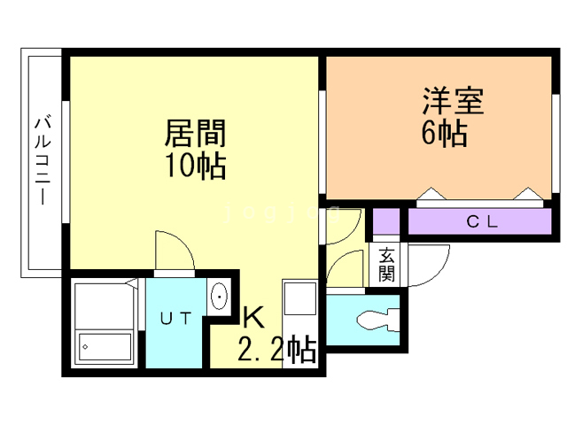 札幌市北区新琴似七条のマンションの間取り