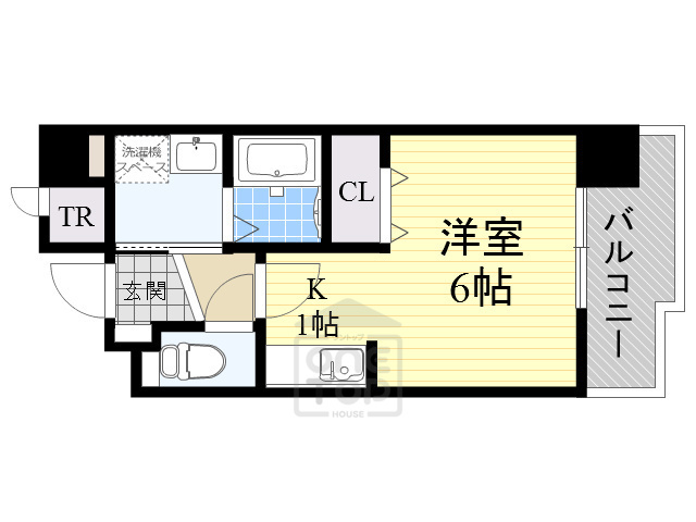 摂津市東一津屋のマンションの間取り