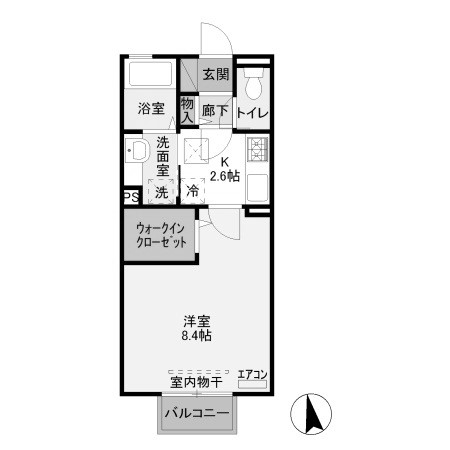 古河市古河のアパートの間取り