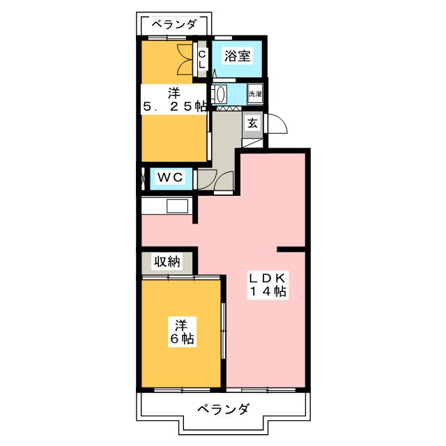 ハビテーションＷＡＤＡの間取り