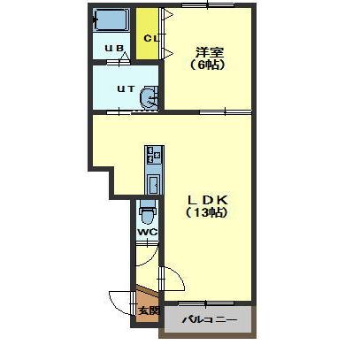 【函館市千歳町のマンションの間取り】