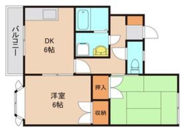 松戸市八ケ崎緑町のアパートの間取り