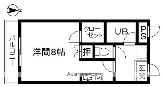ＪＲ身延線 国母駅 徒歩18分 3階建 築30年の間取り写真