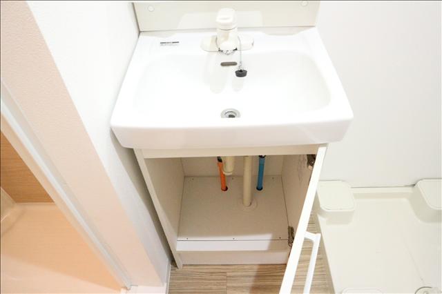 洗面設備　洗面用品等が置けます