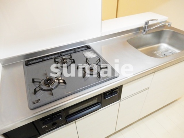 キッチン　グリル付き3口ガスコンロ！