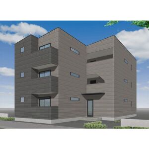建物外観　完成予想パースです。配色など変更になる可能性あり