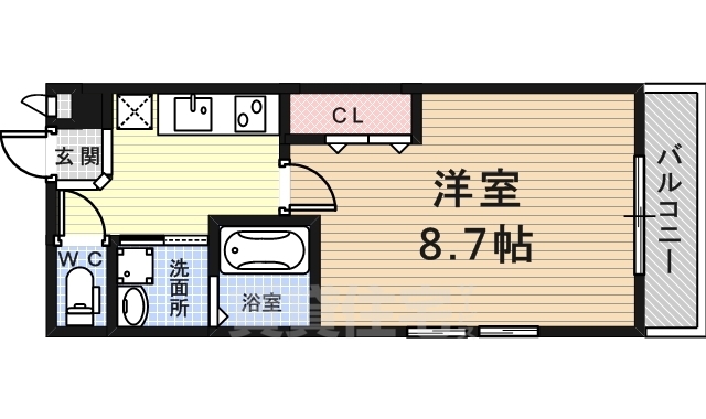 阪神本線 尼崎駅 徒歩7分 3階建 築12年の間取り写真