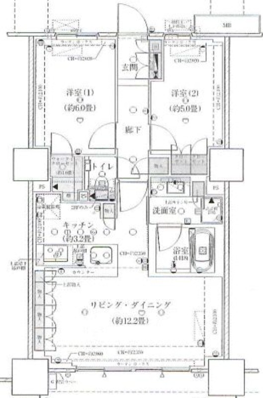 りんかい線 品川シーサイド駅 徒歩3分 29階建 築8年の間取り写真