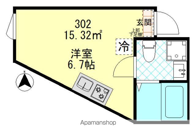 東急多摩川線 矢口渡駅 徒歩4分 3階建 築1年の間取り写真