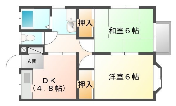 境ハイツラビリンスの間取り写真