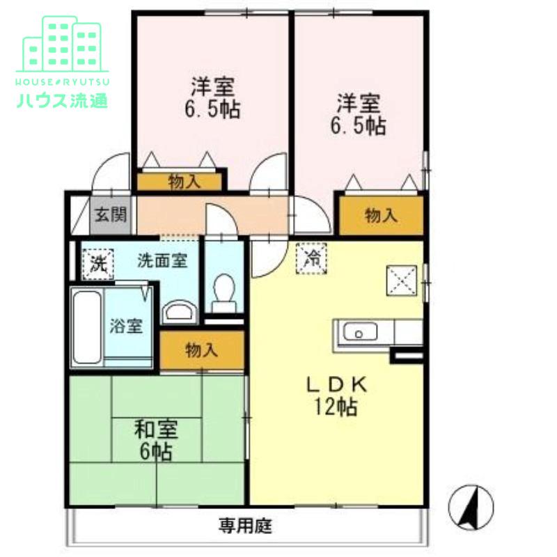 ＪＲ大村線 竹松駅 徒歩25分 2階建 築24年の間取り写真