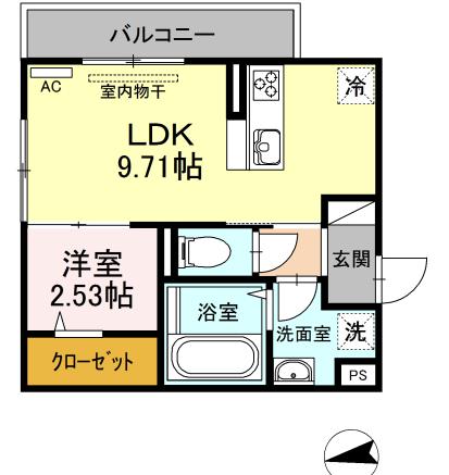 東海市富木島町のアパートの間取り