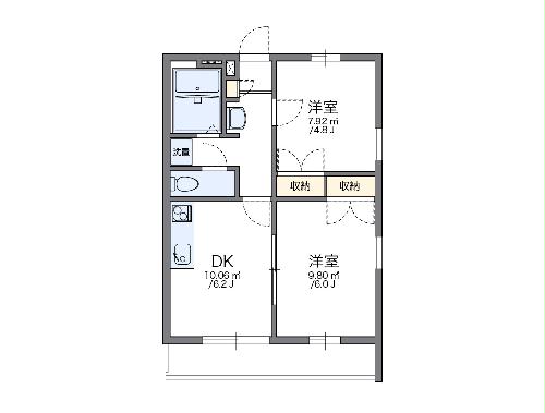 レオパレスハピネスの間取り