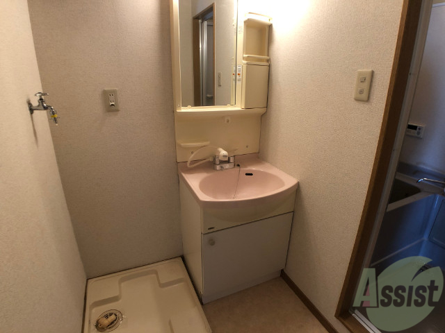 洗面設備　シャンプードレッサー。身支度はここでばっちり。