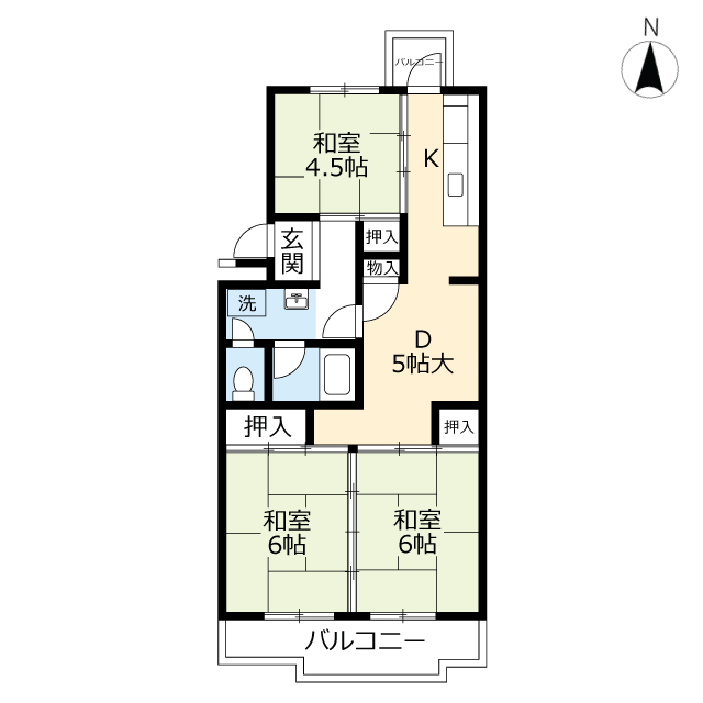 ＵＲ新下関の間取り