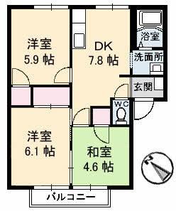 フレグランス春日　Ａ・Ｂ棟の間取り