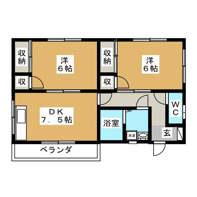嶋根マンションの間取り写真