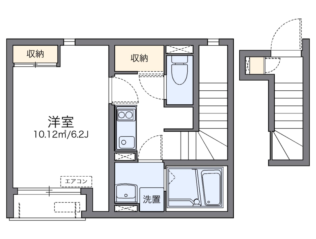 堺市堺区中向陽町のアパートの間取り