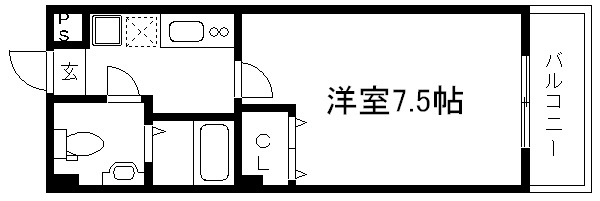 フラッティ円町北の間取り