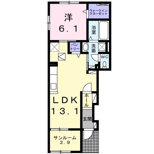 ブリス　エイエム　IIの間取り