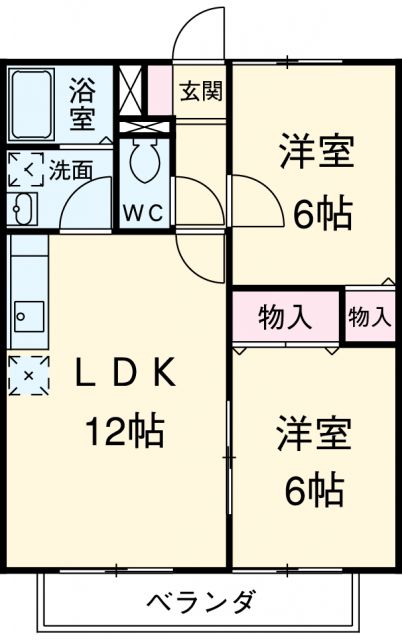 春日井市前並町のアパートの間取り