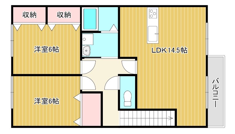 東近江市妙法寺町のアパートの間取り