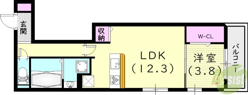 トリシア上甲子園の間取り