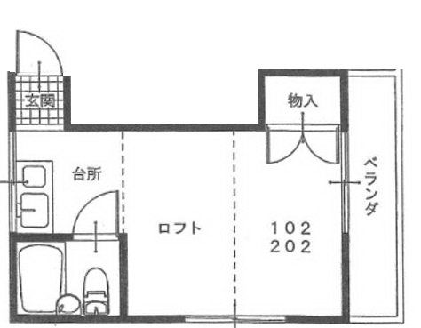 【立川市幸町のアパートの間取り】