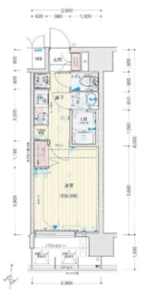 大阪市淀川区加島のマンションの間取り