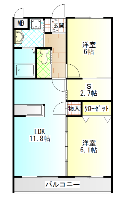 ベルエールＡ棟の間取り