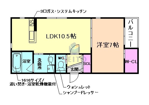 ベルシャトレー豊中の間取り