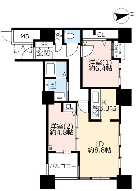 ＵＲアクアタウン納屋橋の間取り