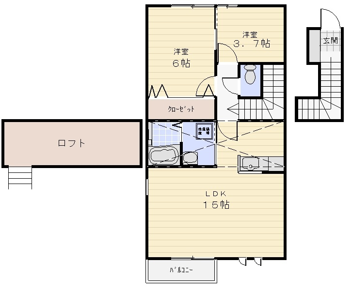 【ライフプラン長岡　A棟の間取り】