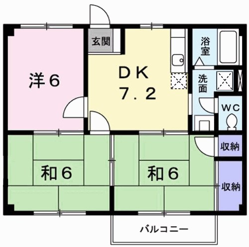 姫路市継のマンションの間取り