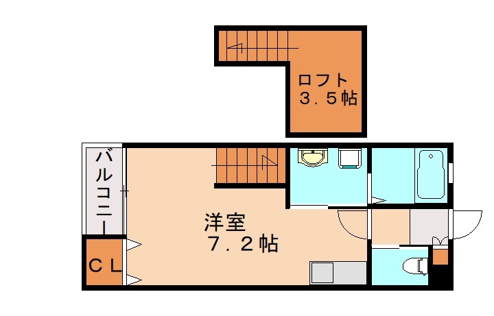 北九州市八幡西区町上津役東のアパートの間取り