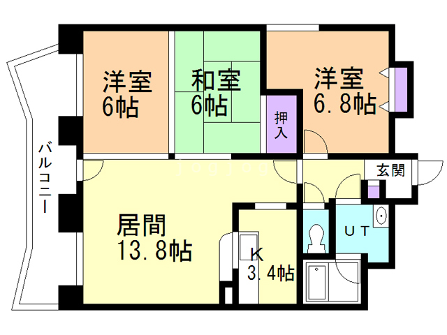 イーストセンタービルの間取り