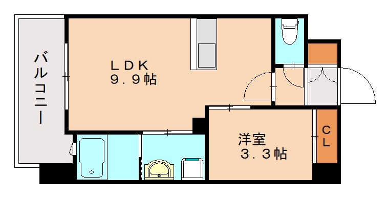 北九州市小倉北区上到津のマンションの間取り