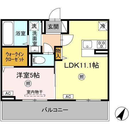 カーサフェリーチェ（清水新地）の間取り