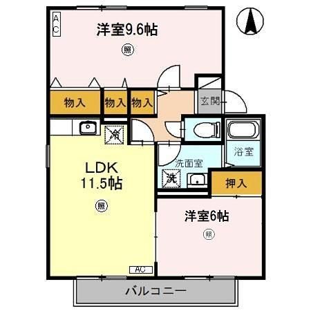 ロイヤルファミールII　Cの間取り