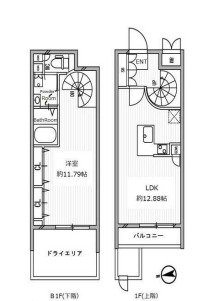 港区白金のマンションの間取り