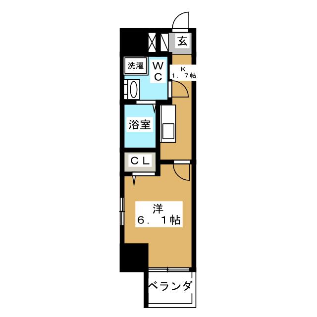 墨田区吾妻橋のマンションの間取り