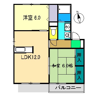 ラポール野本 D棟の間取り