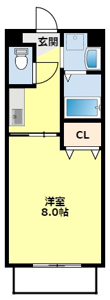 豊田市渡刈町のアパートの間取り