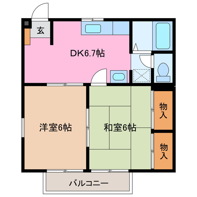 メゾンウィング　Ａ棟の間取り