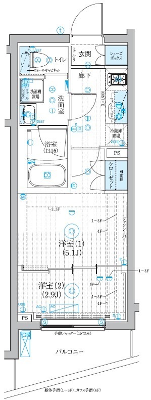 川崎市高津区諏訪のマンションの間取り