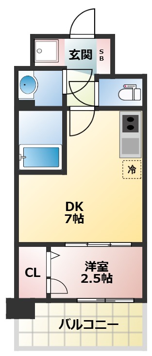 【ソルテラス京都勧進橋PARK SIDEの間取り】