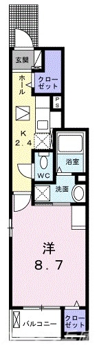 メゾングレーヌ王子町１の間取り