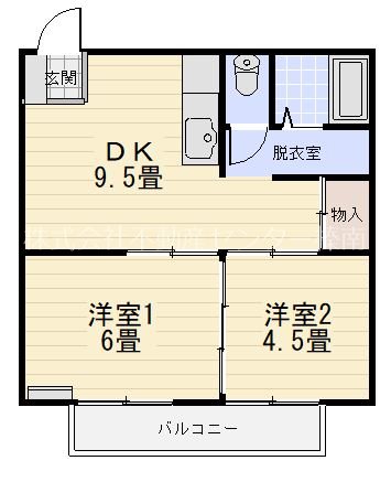 新西之宮Bの間取り